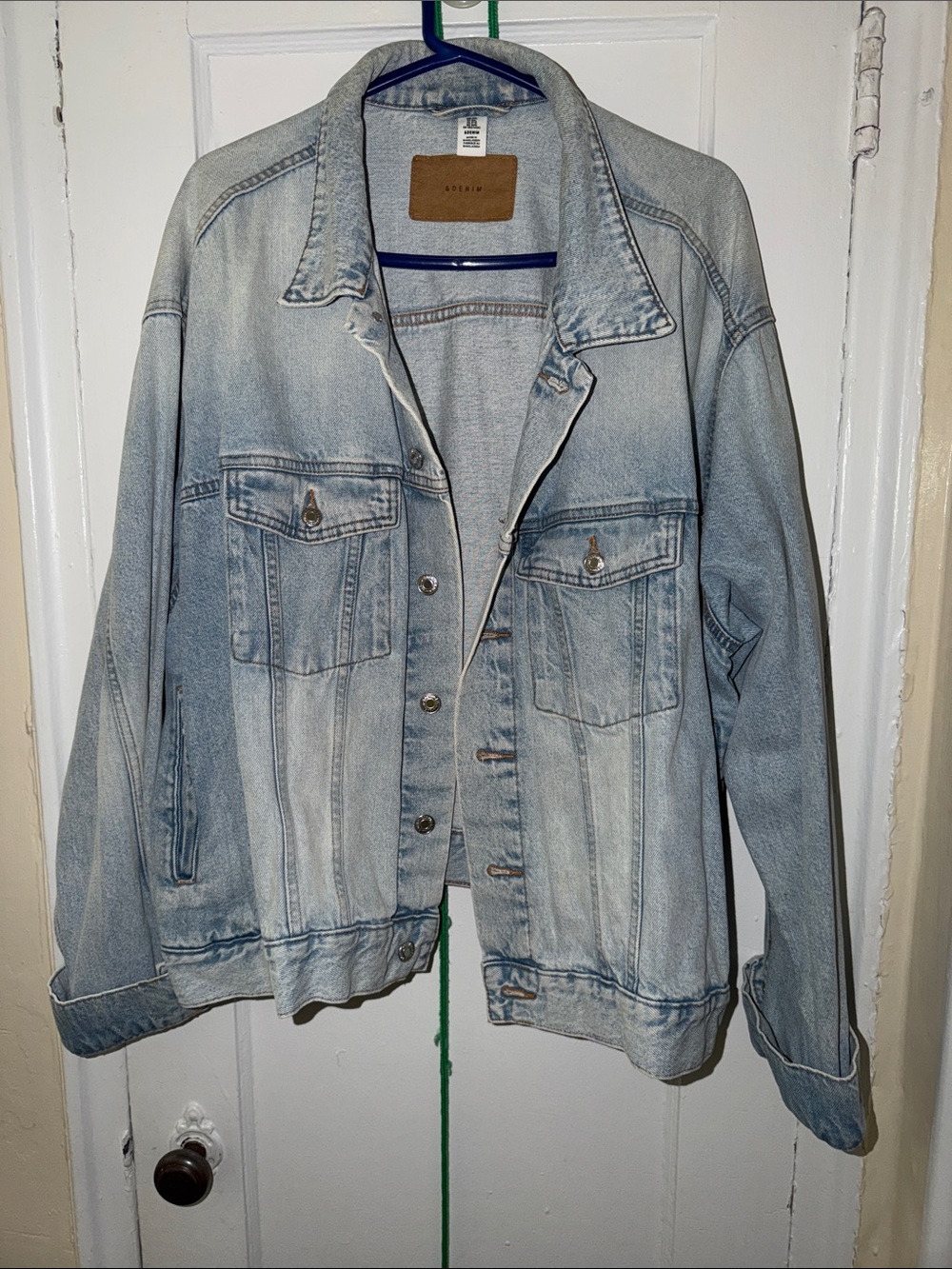 H&M Light Blue Washed Denim Jacket